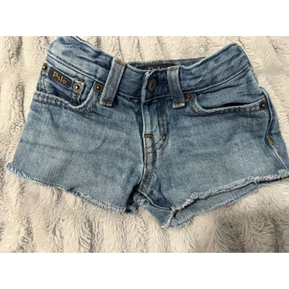 Girls Polo Ralph Lauren Mini Denim Shorts-Size 3T